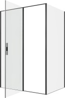 Душевой уголок Allen Brau Priority 140x100, профиль черный браш, стекло прозрачное