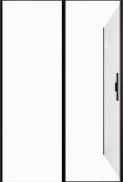 Душевой уголок Allen Brau Priority 140x100, профиль черный браш, стекло прозрачное