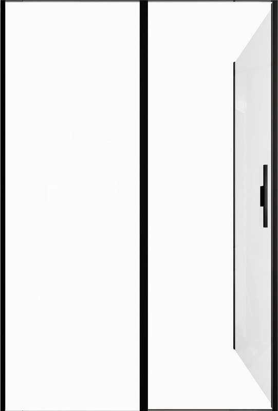 Душевой уголок Allen Brau Priority 140x100, профиль черный браш, стекло прозрачное