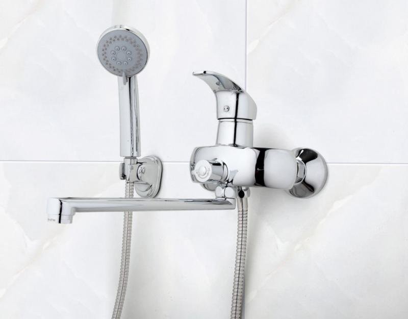 Смеситель с длинным изливом для ванны Frap H21 F2221 хром