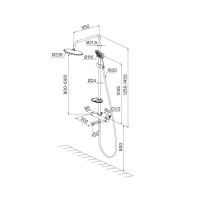 Душевая стойка IDDIS Kero KERSBSTi06 глянцевый хром