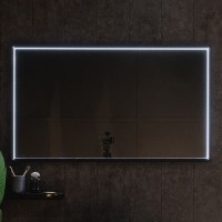 Зеркало Art&Max Aversa 120х70 черное, с LED-подсветкой, 6000К
