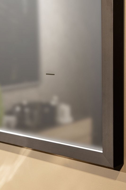 Зеркало Art&Max Aversa 120х70 черное, с LED-подсветкой, 6000К