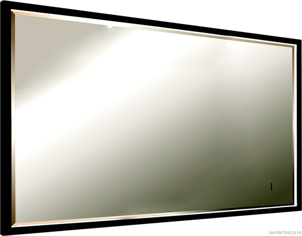 Зеркало Art&Max Aversa 120х70 черное, с LED-подсветкой, 6000К