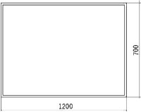 Зеркало Art&Max Aversa 120х70 черное, с LED-подсветкой, 6000К