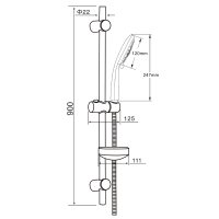 Душевой гарнитур Orange O-Shower OS906cr хром Душевой гарнитур Orange O-Shower OS906cr хром
