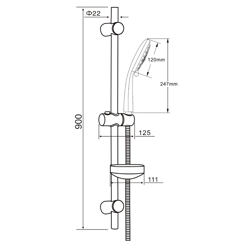 Душевой гарнитур Orange O-Shower OS906cr хром