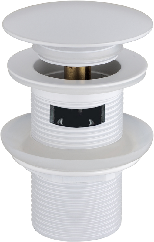 Донный клапан для раковины Boheme 612/2-MW с переливом, matt white