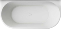 Акриловая ванна Vincea VBT-621 170x80 см, пристенная, белая, овальная, со сливом-переливом, с донным клапаном