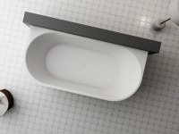 Акриловая ванна Vincea VBT-621 170x80 см, пристенная, белая, овальная, со сливом-переливом, с донным клапаном