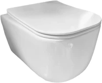 Комплект Унитаз подвесной Ceramicanova New Day CN3005 с микролифтом, безободковый + Инсталляция STWORKI + Кнопка 230823 хром матовый