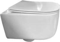 Комплект Унитаз подвесной Ceramicanova New Day CN3005 с микролифтом, безободковый + Инсталляция STWORKI + Кнопка 230823 хром матовый