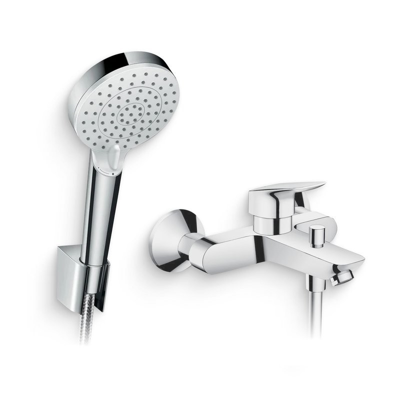 Душевой комплект Смеситель Hansgrohe Logis 71400000 + Гарнитур Crometta Vario 26692400 1,6 м