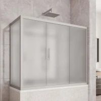 Шторка на ванну Kubele DE019 PR3-MAT-MT, 170х75 см, профиль матовый хром
