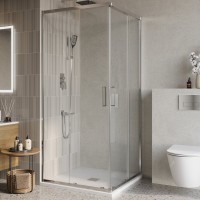 Душевой уголок BelBagno Luce A-2-100-C-Cr 100x100, профиль хром, стекло прозрачное