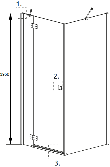 Душевой уголок Radaway Almatea KDJ 80x90 L