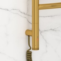 Полотенцесушитель электрический Сунержа Галант 3.1 03-6000-1040 110x45 см, подключение слева, золото, лесенка