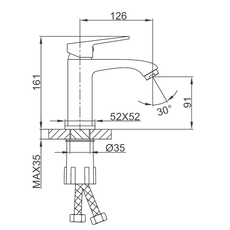 Смеситель для раковины Frap H76 F1076 хром