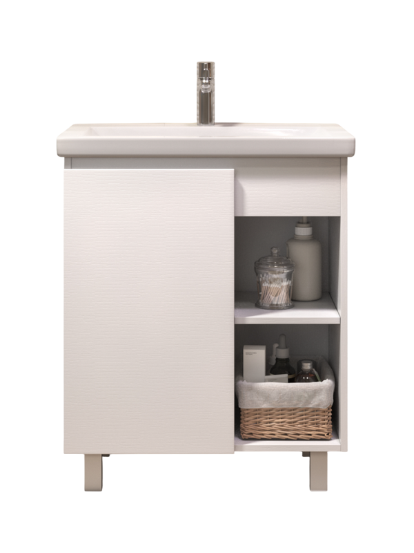 Тумба под раковину без столешницы Vigo Milos 70 напольная, белая