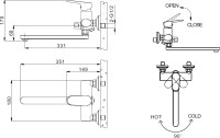 Универсальный смеситель Bravat Pure F6105161C-01A