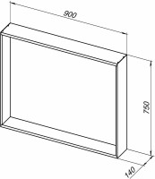 Мебель для ванной комнаты Allen Brau Reality 90 подвесная, белый матовый, раковина Fantasy Flat 92x47, без перелива, белая