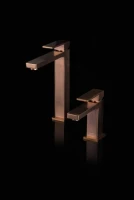 Смеситель для раковины Boheme Qubic 471-CB copper brushed