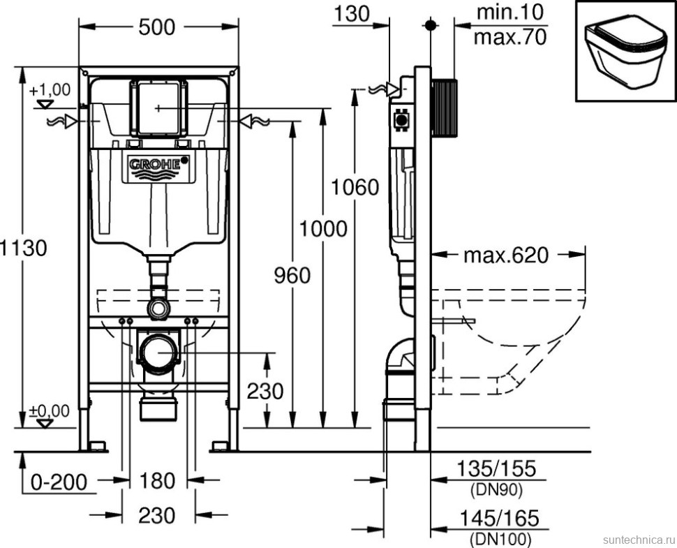 Система инсталляции для унитазов Grohe Rapid SL 38528001