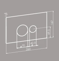 Кнопка смыва для унитаза Boheme 668-NB пластик, цвет брашированный никель