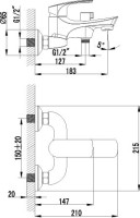 Смеситель для ванны с душем Lemark plus Shape LM1712C
