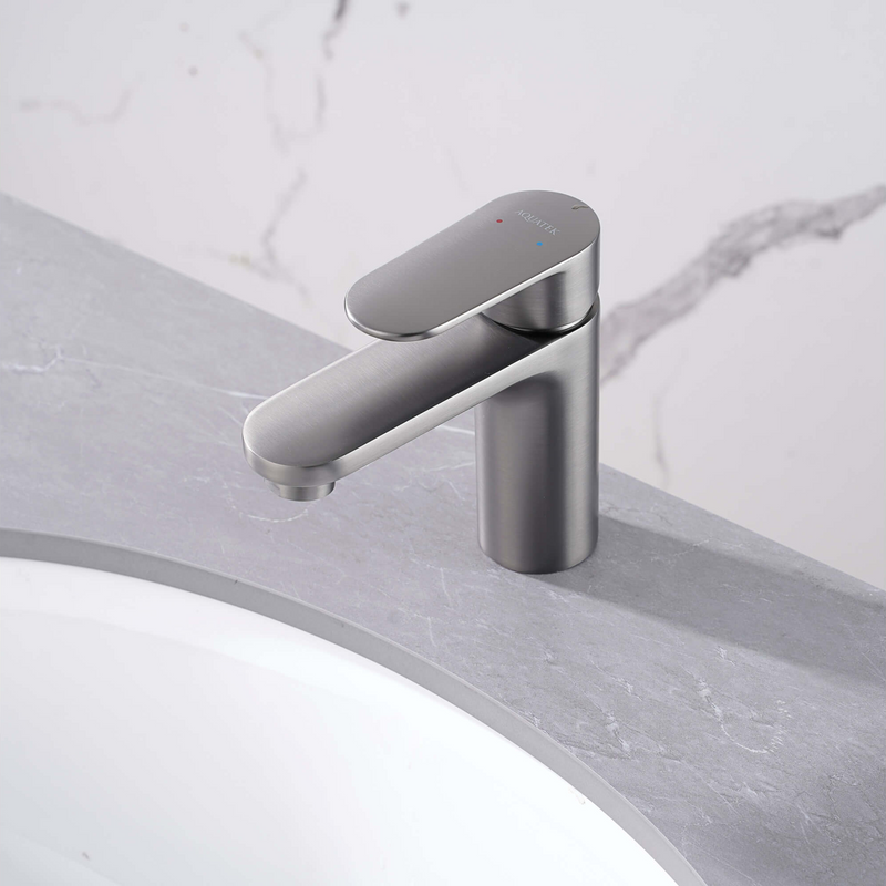 Смеситель для раковины AQUATEK Ника AQ1810BGM оружейная сталь