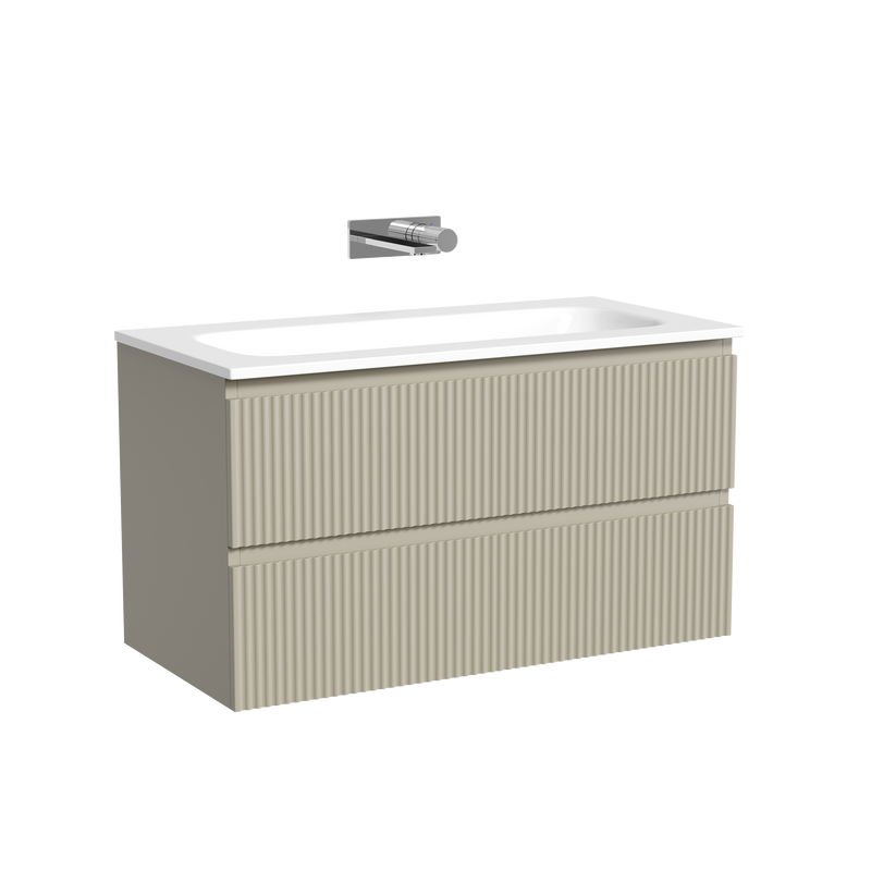 Тумба с раковиной Sancos Snob R 90 подвесная, beige soft, раковина СN7019wx