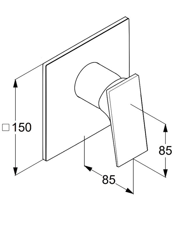Встраиваемый смеситель для душа и ванны Kludi Decus 54755N275 оружейная сталь PVD