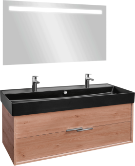 Мебель для ванной Jacob Delafon Vivienne 120 дуб давос, раковина черная
