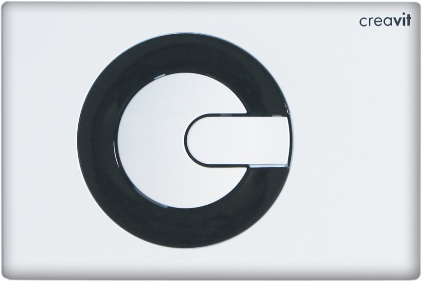 Кнопка смыва Creavit Power GP5001.02 бело-черная