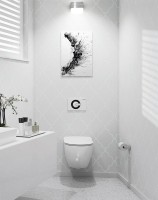 Кнопка смыва Creavit Power GP5001.02 бело-черная