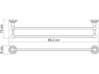 Полотенцедержатель Wasserkraft Ammer K-7040 двойной Полотенцедержатель Wasserkraft Ammer K-7040 двойной