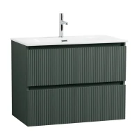 Тумба с раковиной BelBagno Uno 80 подвесная, 2 ящика, матовая еловая