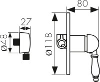 Встраиваемый смеситель для душа и ванны Kaiser Vincent 31017 С ВНУТРЕННЕЙ ЧАСТЬЮ, хром Встраиваемый смеситель для душа и ванны Kaiser Vincent 31017 С ВНУТРЕННЕЙ ЧАСТЬЮ, хром