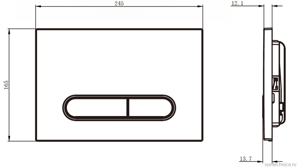 Кнопка смыва для унитаза CHARUS Magnus FP.340.51.01 АБС-пластик