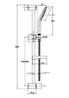Душевой гарнитур Cersanit Лара (Lara) 68145 хром