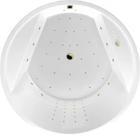 Акриловая ванна Excellent Great Arc Nano 160x160 см, встраиваемая, с гидромассажем, белая, круглая, с каркасом, со сливом-переливом, фурнитура золото
