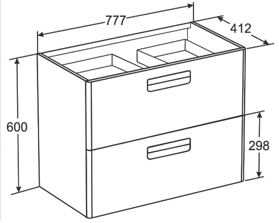 Тумба с раковиной Roca The Gap Original 80 терракота