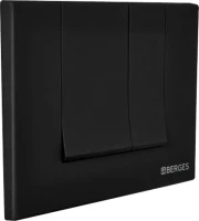 Кнопка смыва Berges Novum S5 чёрный, матовый Кнопка смыва Berges Novum S5 чёрный, матовый