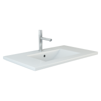 Тумба с раковиной Emmy Вега 80 напольная, белая