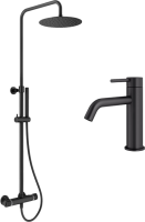 Комплект для ванной Plumberia Selection Ixo KITXO6302NO53 черный матовый