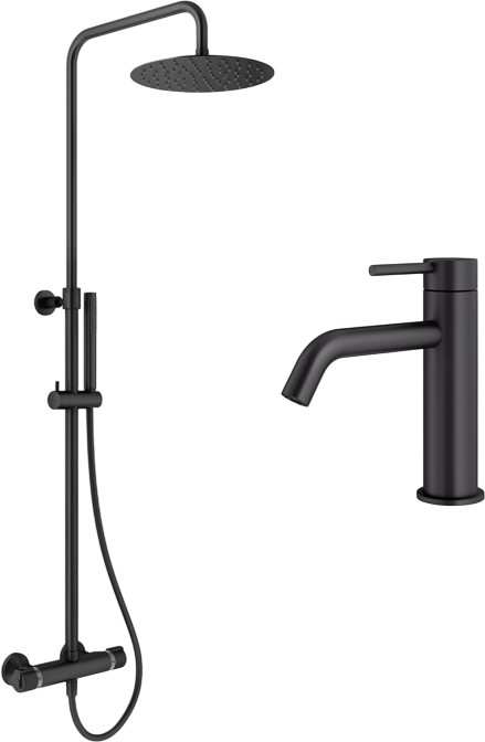 Комплект для ванной Plumberia Selection Ixo KITXO6302NO53 черный матовый