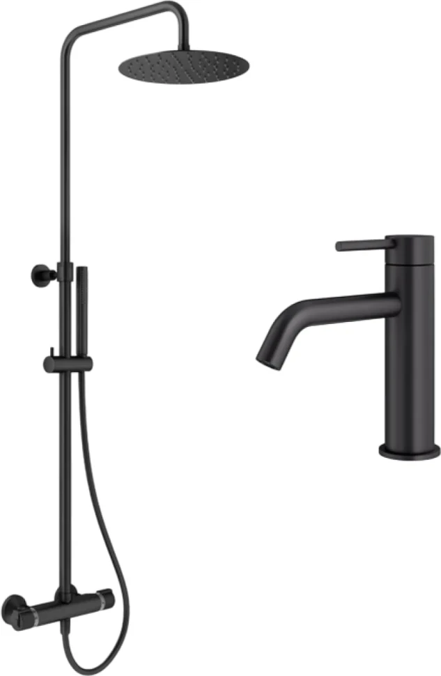 Комплект для ванной Plumberia Selection Ixo KITXO6302NO53 черный матовый