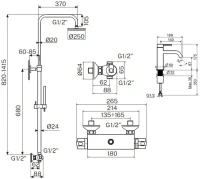 Комплект для ванной Plumberia Selection Ixo KITXO6302NO53 черный матовый