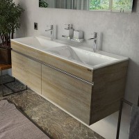 Мебель для ванной комнаты Velvex Pulsus 140 подвесная, дуб, зеркало DIWO Элиста