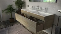 Мебель для ванной комнаты Velvex Pulsus 140 подвесная, дуб, зеркало DIWO Элиста